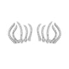Wholesale Alloy Exaggerated Geometric Fiveclaw Earrings With Electroplating Treatment
