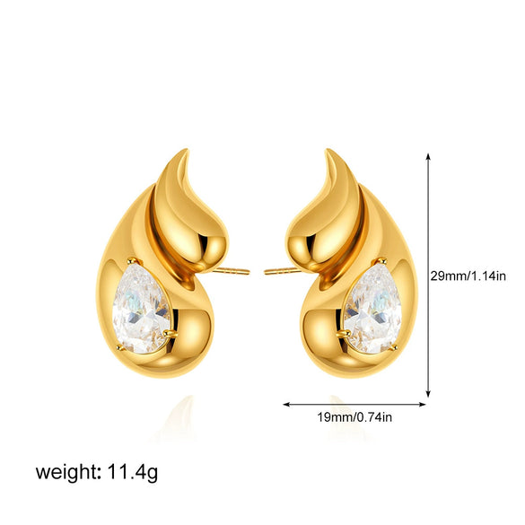 Wholesale Alloy Fashion Geometric And Heart Shape Electroplated Earrings