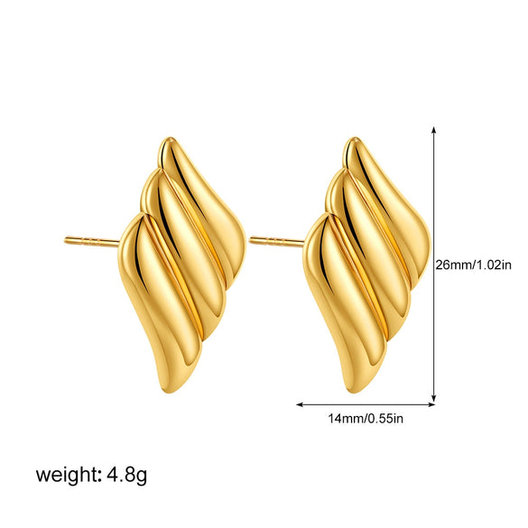 Wholesale Alloy Fashion Geometric And Heart Shape Electroplated Earrings
