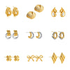 Wholesale Alloy Fashion Geometric And Heart Shape Electroplated Earrings