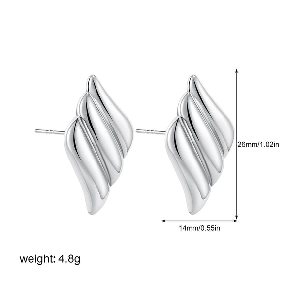 Wholesale Alloy Fashion Geometric And Heart Shape Electroplated Earrings
