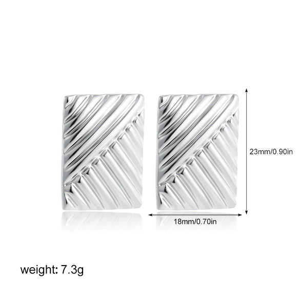 Wholesale Alloy Fashion Geometric And Heart Shape Electroplated Earrings