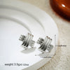 Wholesale Alloy Fashion Geometric And Heart Shape Electroplated Earrings