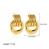 Wholesale Alloy Fashion Geometric And Heart Shape Electroplated Earrings