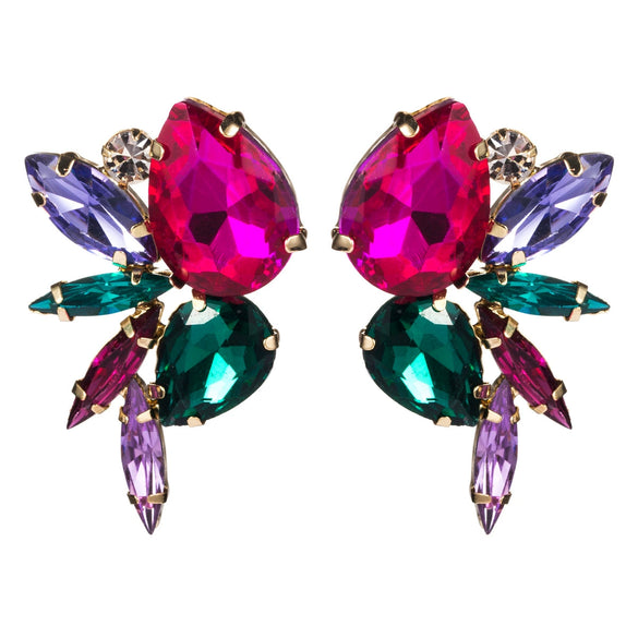 Wholesale Alloy Fashion Geometric Diamond Earrings For Women