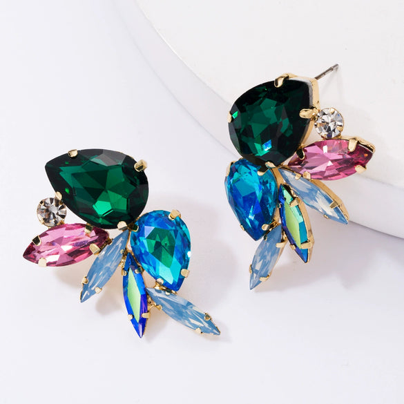 Wholesale Alloy Fashion Geometric Diamond Earrings For Women