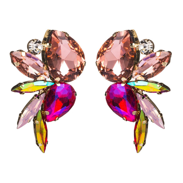 Wholesale Alloy Fashion Geometric Diamond Earrings For Women