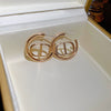 Wholesale Alloy Fashion Ol Letter Heart Earrings With Electroplating