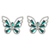 Wholesale Alloy Fashion Women's Exaggerated Animal Butterfly Diamond Earrings