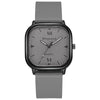 Wholesale Alloy Faux Leather Unisex Square Quartz Watch Simple Trend Leisure Style