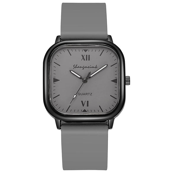 Wholesale Alloy Faux Leather Unisex Square Quartz Watch Simple Trend Leisure Style
