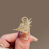 Wholesale Alloy Feather Brooch Women's Natural Style Electroplated