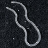 Wholesale Alloy Fishtail Stitching Cuban Chain Necklace Hiphop Style Geometric Diamond Design Unisex