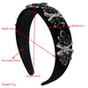 Wholesale Alloy Flannel Baroque Diamond Flower Headband For Women
