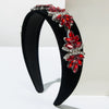 Wholesale Alloy Flannel Baroque Diamond Flower Headband For Women