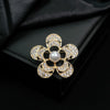 Wholesale Alloy Floral Brooch With Rhinestones And Pearls Electroplated For Women And Unisex