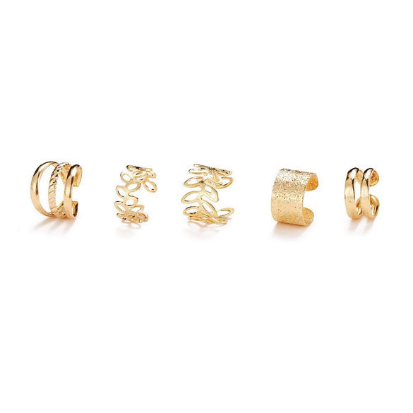 Wholesale Alloy Flower Design Electroplated Women's Jewelry Ear Clip Suit