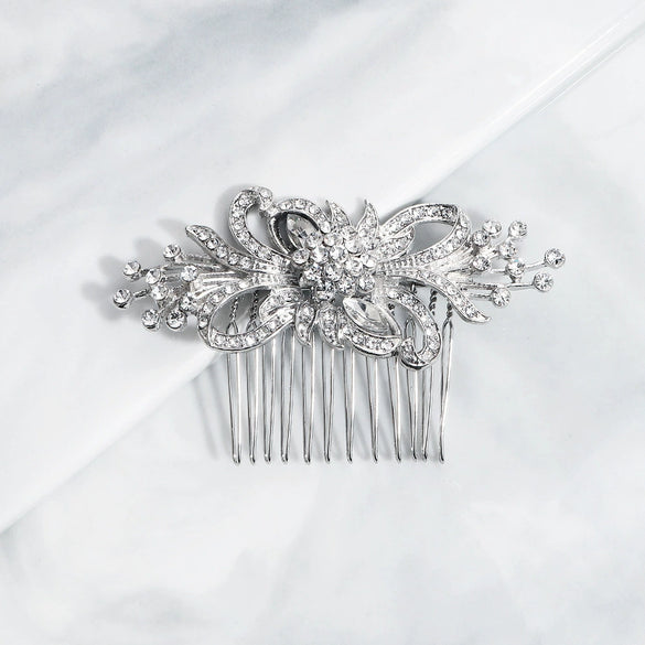 Wholesale Alloy Flower Diamond Women's Retro Headdress Hair Comb