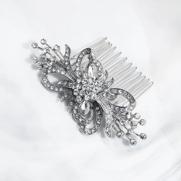 Wholesale Alloy Flower Diamond Women's Retro Headdress Hair Comb