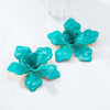Wholesale Alloy Flower Dripping Oil Fashion Exaggerated Women's Earrings
