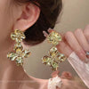 Wholesale Alloy Flower Earrings For Women Electroplated Light Luxury Retro Style