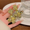 Wholesale Alloy Flower Earrings For Women Electroplated Light Luxury Retro Style