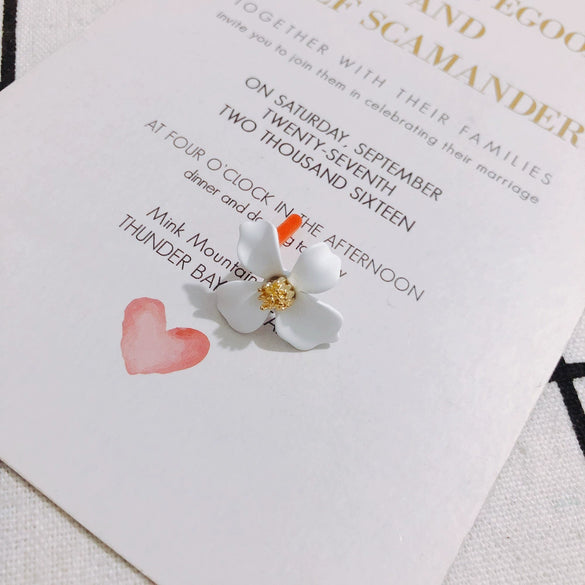 Wholesale Alloy Flower Hanging Earrings Jewelry Accessories With Baking Paint