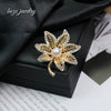 Wholesale Alloy Flower Leaves Electroplated Brooch Clothing Accessories For Women And Unisex