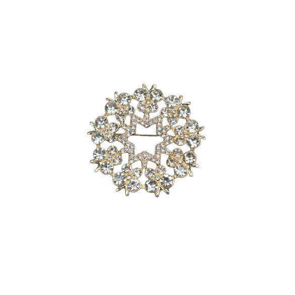 Wholesale Alloy Flower Pattern Electroplated Women's Fashion Highend Brooch Jewelry