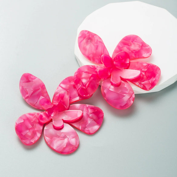 Wholesale Alloy Flower Pattern Stitching Trendy Retro Women's Earrings