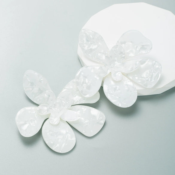 Wholesale Alloy Flower Pattern Stitching Trendy Retro Women's Earrings