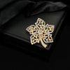 Wholesale Alloy Flower Retro Elegant Electroplating Brooch For Unisex