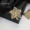 Wholesale Alloy Flower Retro Elegant Electroplating Brooch For Unisex