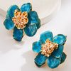Wholesale Alloy Flower Shape Electroplated Retro Palace Style Women's Earrings