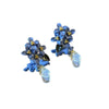 Wholesale Alloy Flower Shape Electroplated Silver Needle Flower Leaves Tassel Earrings For Women Fashion Retro High End