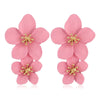 Wholesale Alloy Fresh Flower Baking Paint Earrings For Women