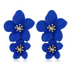 Wholesale Alloy Fresh Flower Baking Paint Earrings For Women
