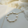 Wholesale Alloy Freshwater Pearl Geometric Irregular Bracelet For Women With Retro Style
