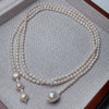 Wholesale Alloy Freshwater Pearl Sweater Chain Necklace For Women Light Luxury Rice And Water Drop Shape Sweet Cool Style