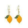Wholesale Alloy Fruit Earrings With Geometric Pattern Electroplating Cute Style