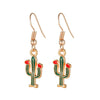 Wholesale Alloy Fruit Earrings With Geometric Pattern Electroplating Cute Style
