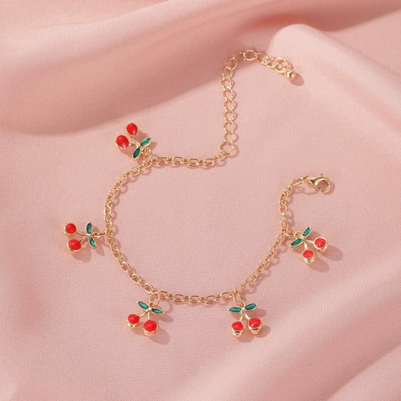 Wholesale Alloy Fruit Love Pendant Bracelet For Men And Women With Electroplating