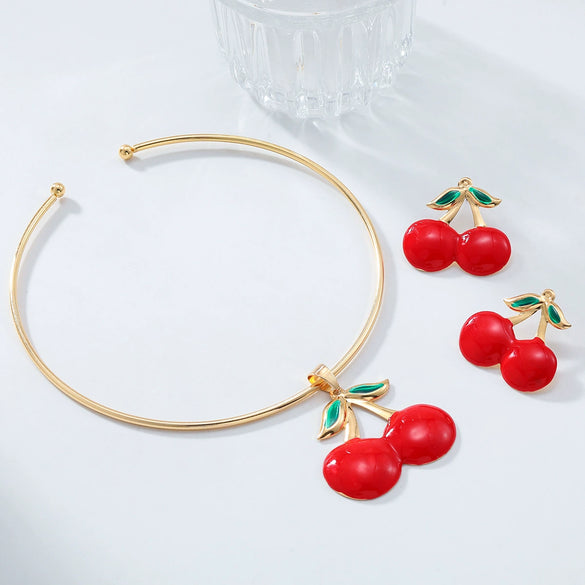 Wholesale Alloy Fruit Pattern Electroplated Women's Earrings