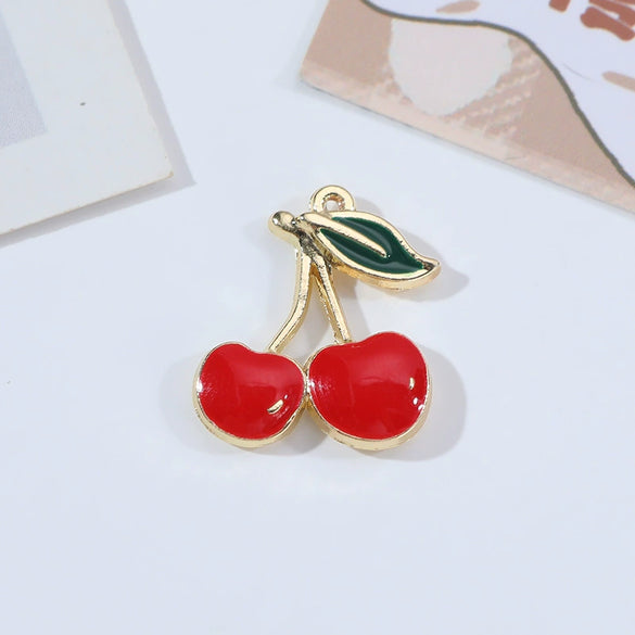 Wholesale Alloy Fruit Style Dripping Oil Jewelry Accessories Including Bracelet Pendant Necklace Earrings