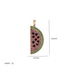 Wholesale Alloy Fruit Style Watermelon Pendant Necklace With 18K Gold Electroplating For Women