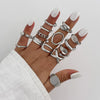 Wholesale Alloy Geometric Asymmetrical Water Drop Hug Ring With Electroplating For Women