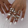 Wholesale Alloy Geometric Asymmetrical Water Drop Hug Ring With Electroplating For Women