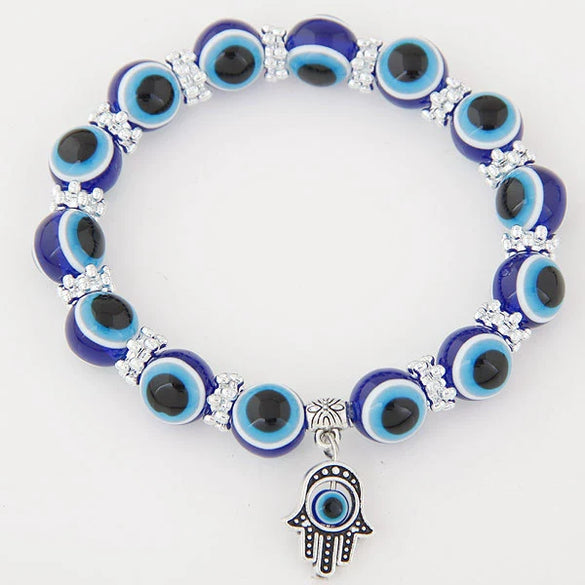 Wholesale Alloy Geometric Beaded Evil Eye Hand Of Fatima Women's Bracelet Jewelry