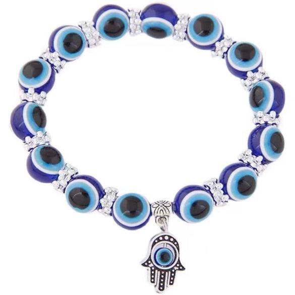 Wholesale Alloy Geometric Beaded Evil Eye Hand Of Fatima Women's Bracelet Jewelry