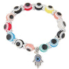 Wholesale Alloy Geometric Beaded Evil Eye Hand Of Fatima Women's Bracelet Jewelry